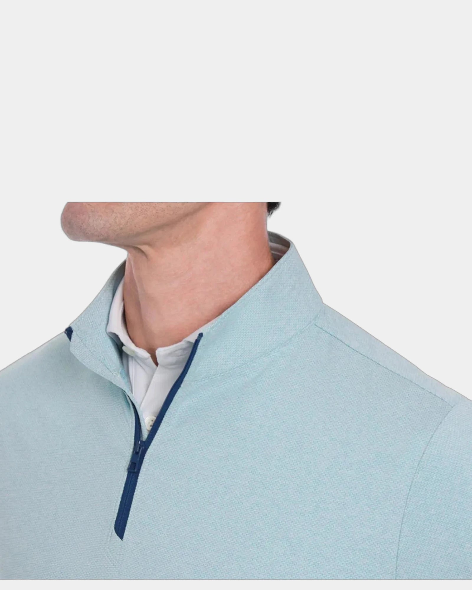 Custom UPF 50+ quarter-zip pullover for men's teams - Harbor