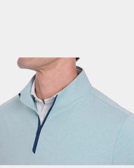 Custom UPF 50+ quarter-zip pullover for men's teams - Harbor