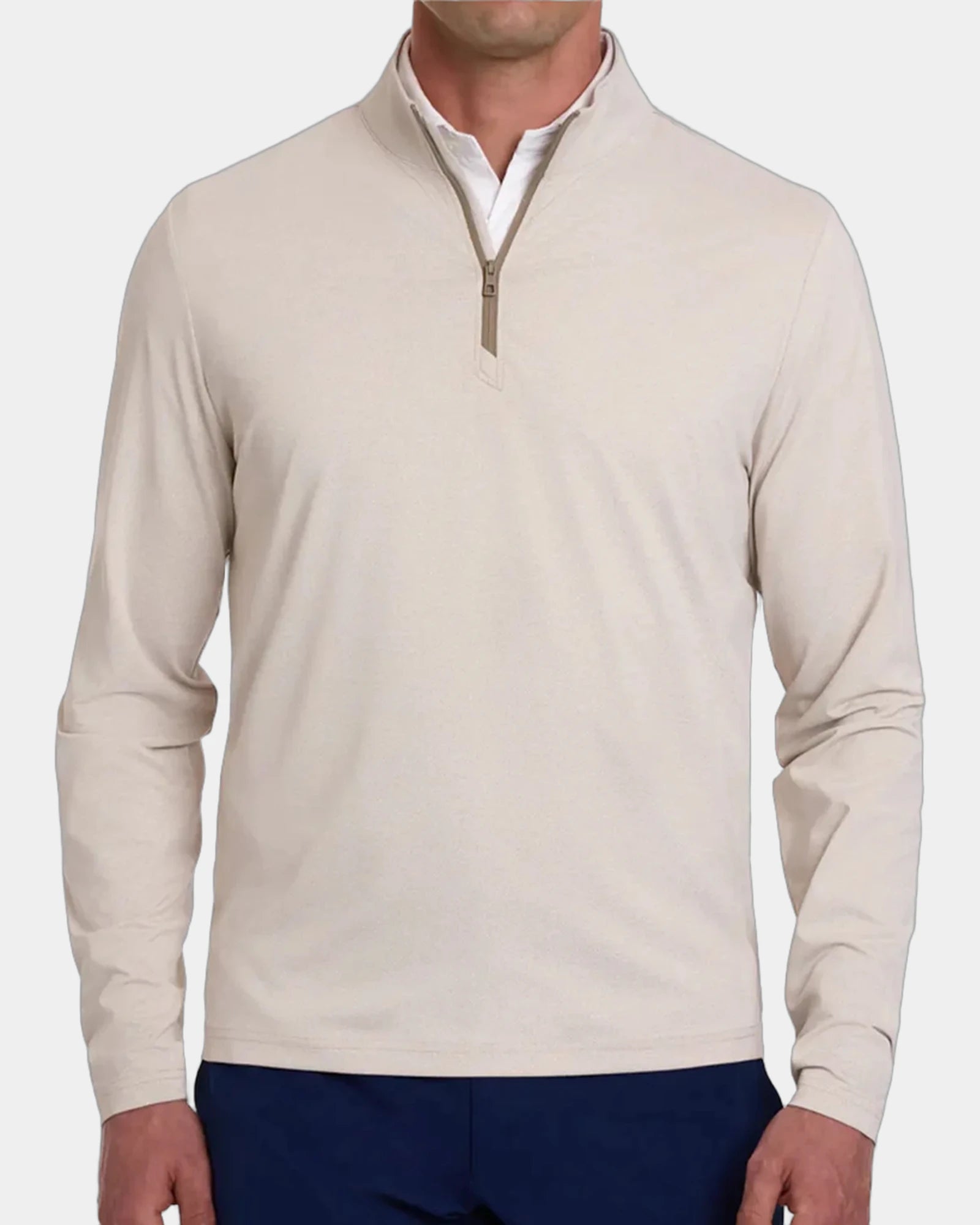 Custom UPF 50+ quarter-zip pullover for men's teams - Gray