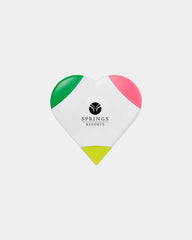 Custom heart-shaped neon highlighter three-in-one - White