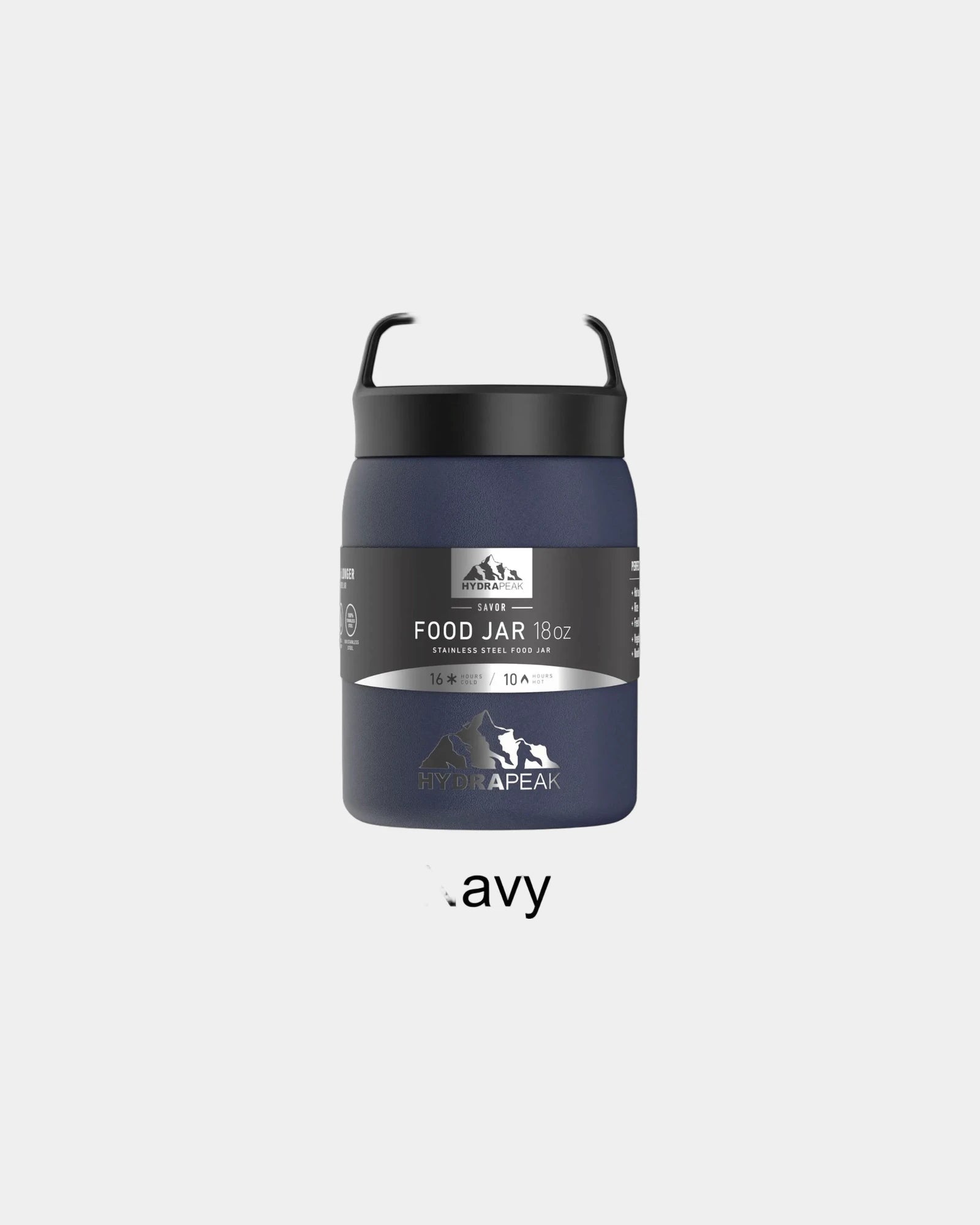 Custom insulated stainless steel 18-oz food jar - Navy Blue