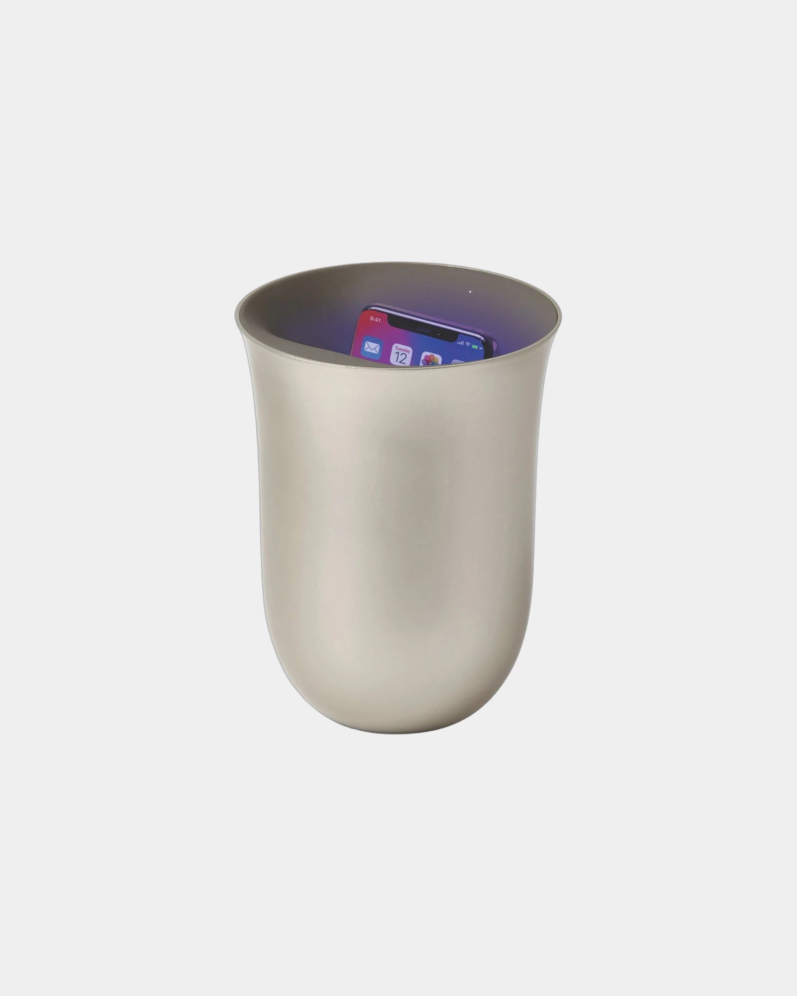 Custom wireless charger Lexon Oblio phone sanitizer - Gold