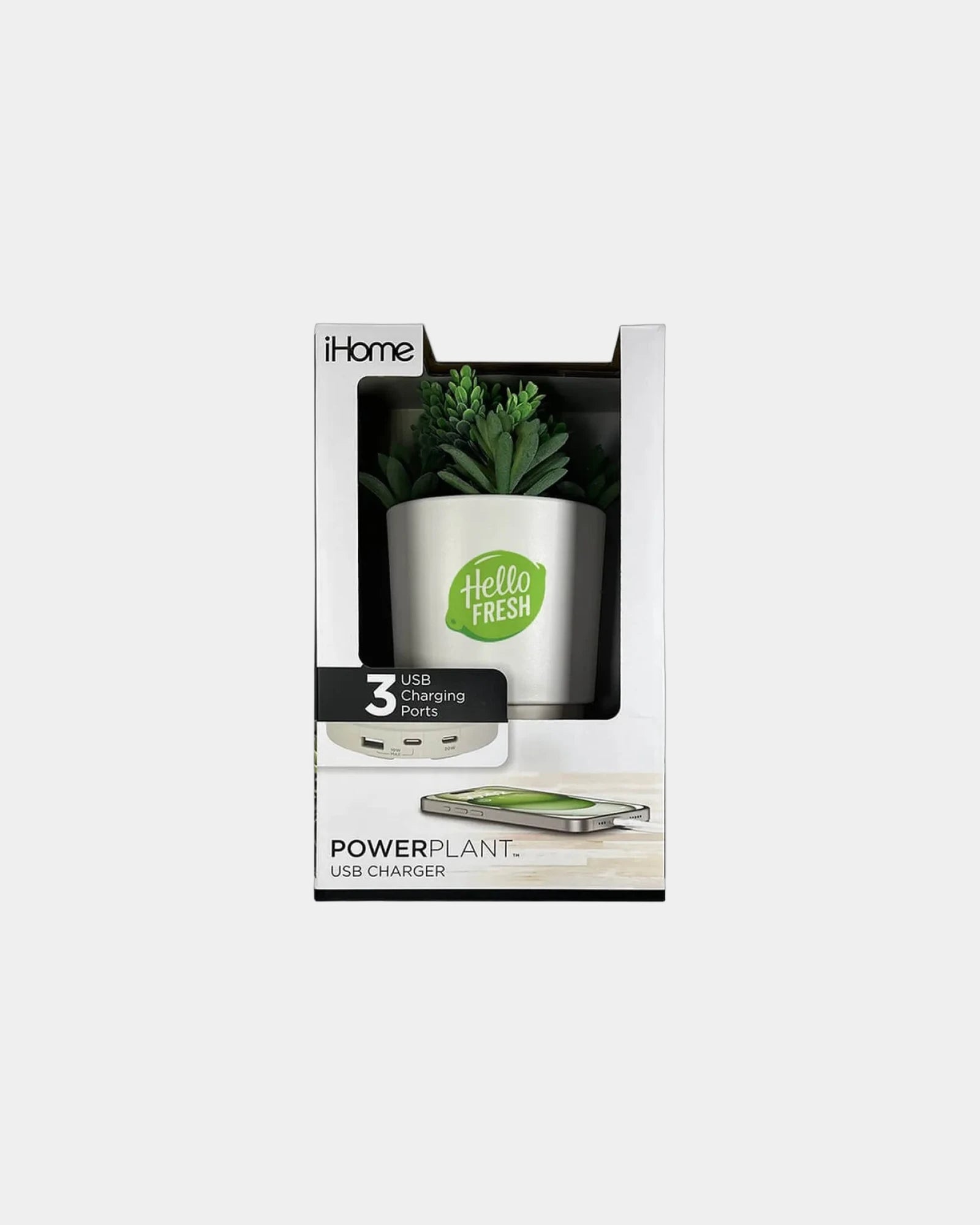 Custom USB charging station with faux succulent design - 2