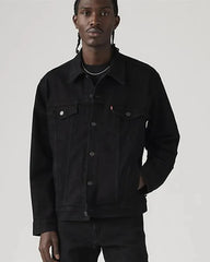 Custom cotton men's trucker jacket with Red Tab - Last Nite 0223