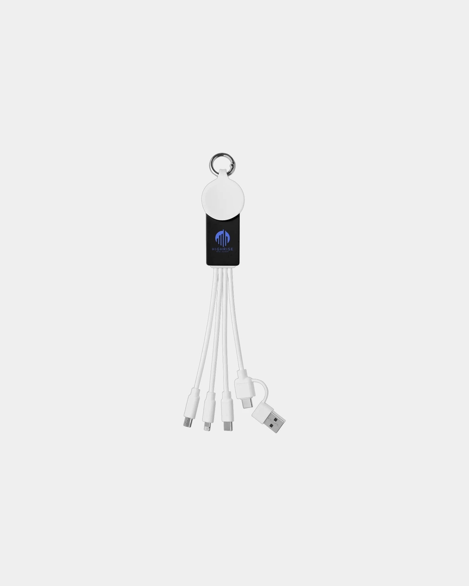 Custom recycled charging cable with watch charger - Black