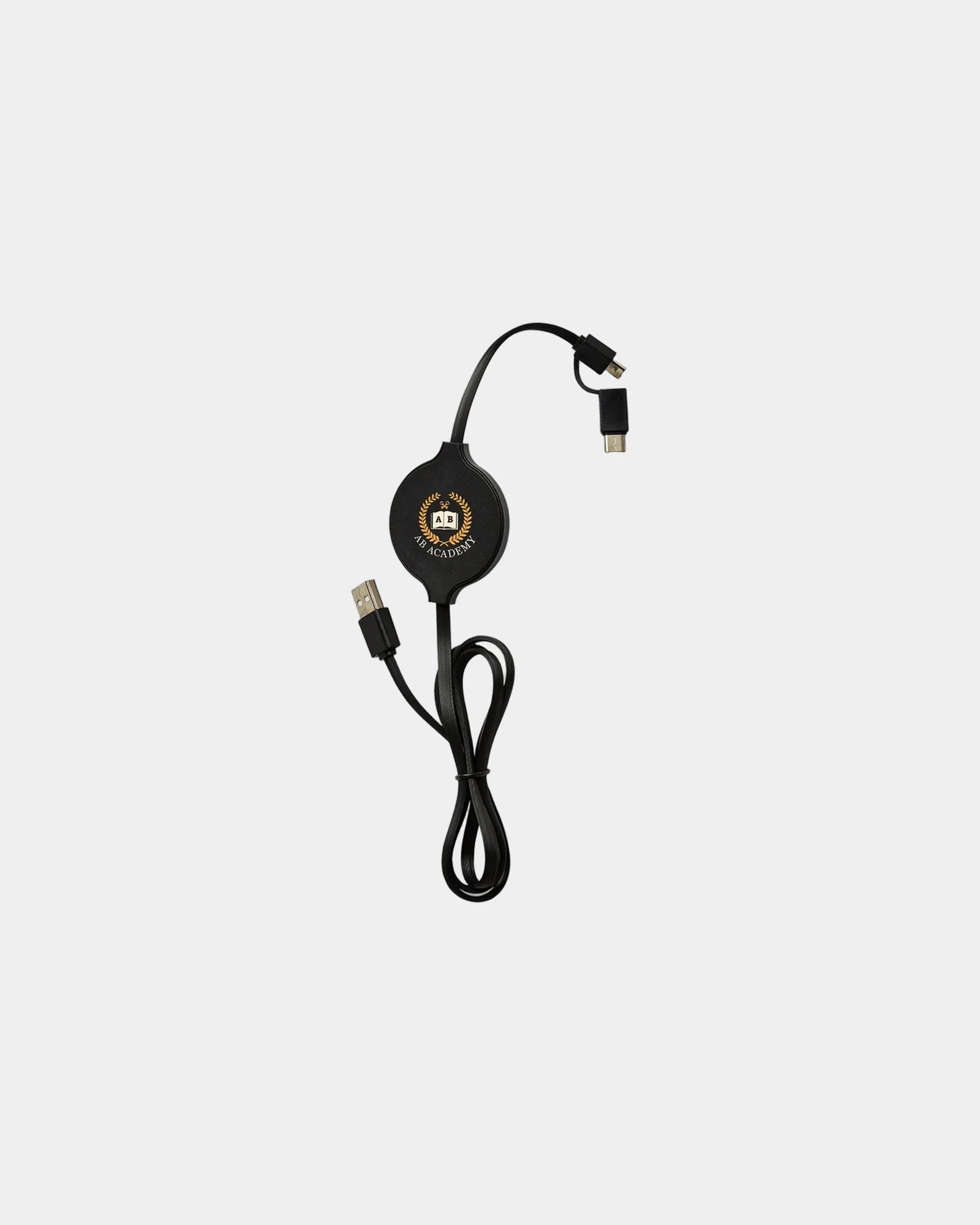 Custom wireless charging pad with integrated cable - Black