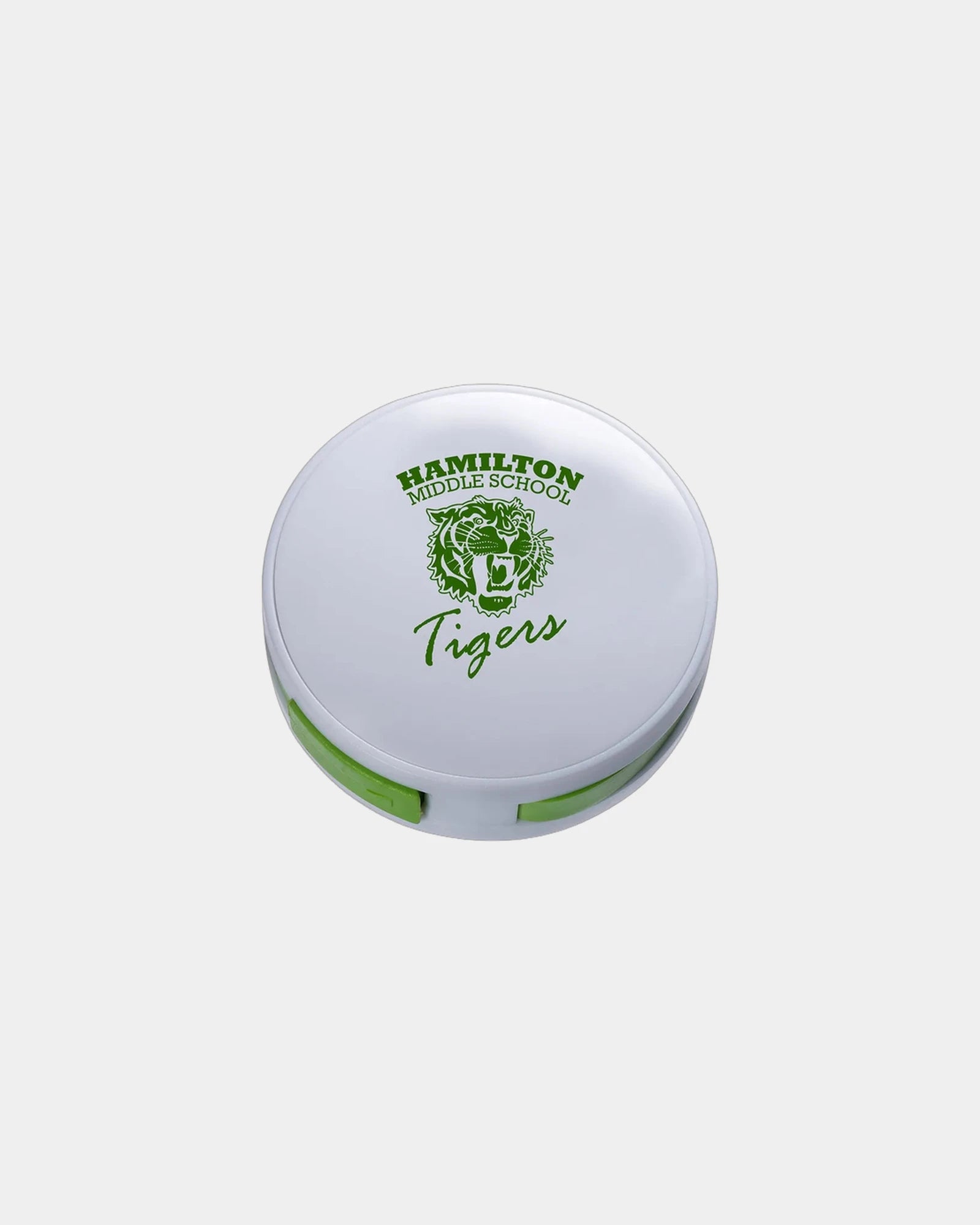 Custom 4-port USB hub with wraparound cable storage - Green-Lime-White