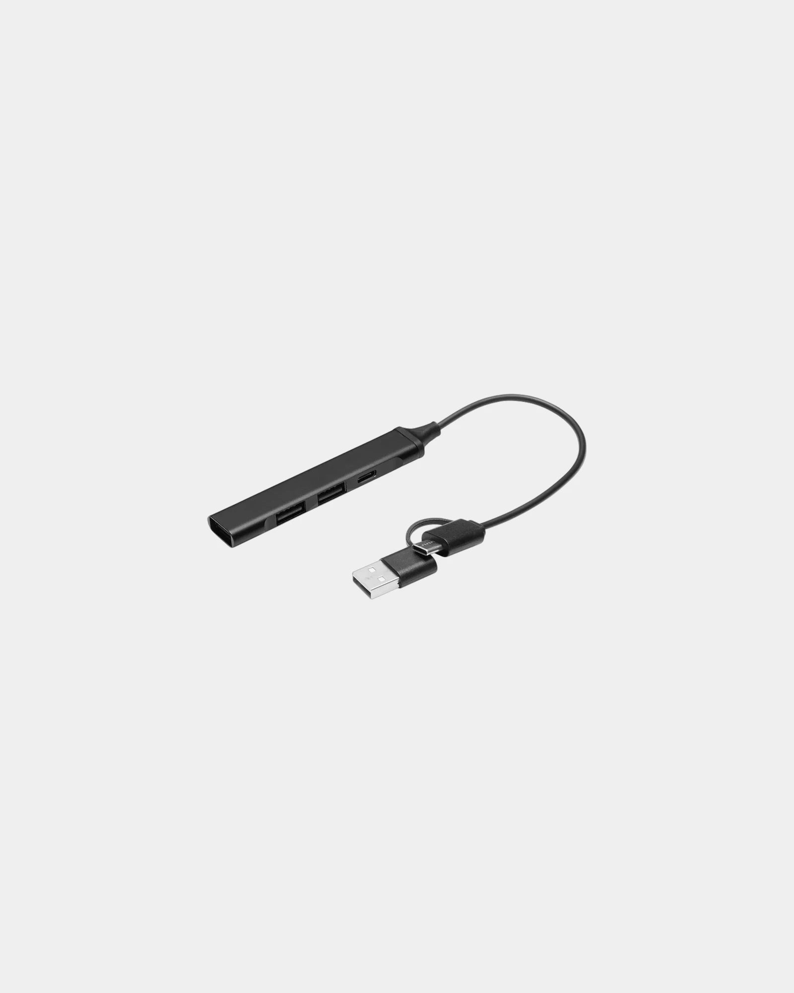 Custom aluminum USB-C hub adapter with 4 ports - Black