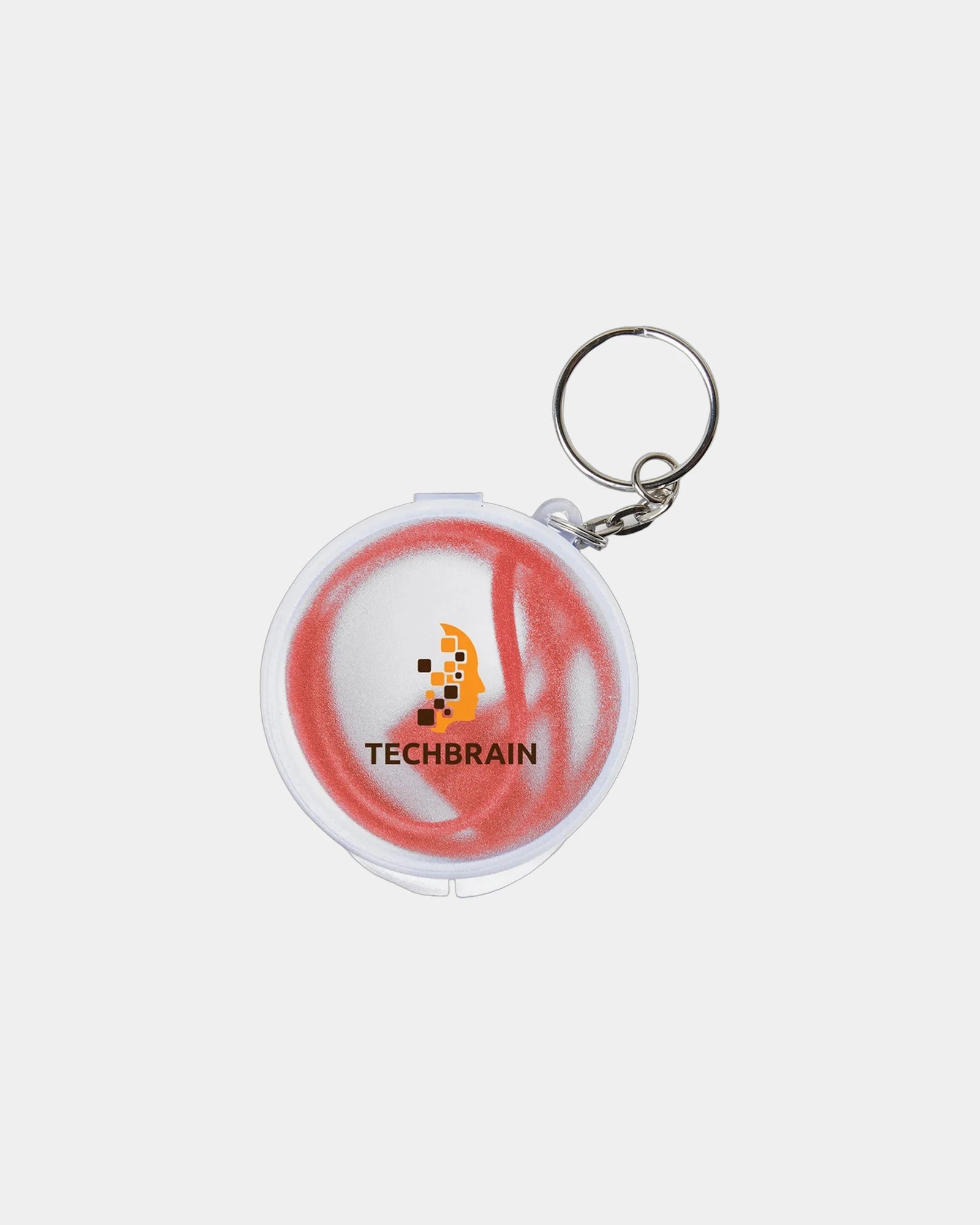 Custom silicone earbud and eyewear leash with key ring - Red