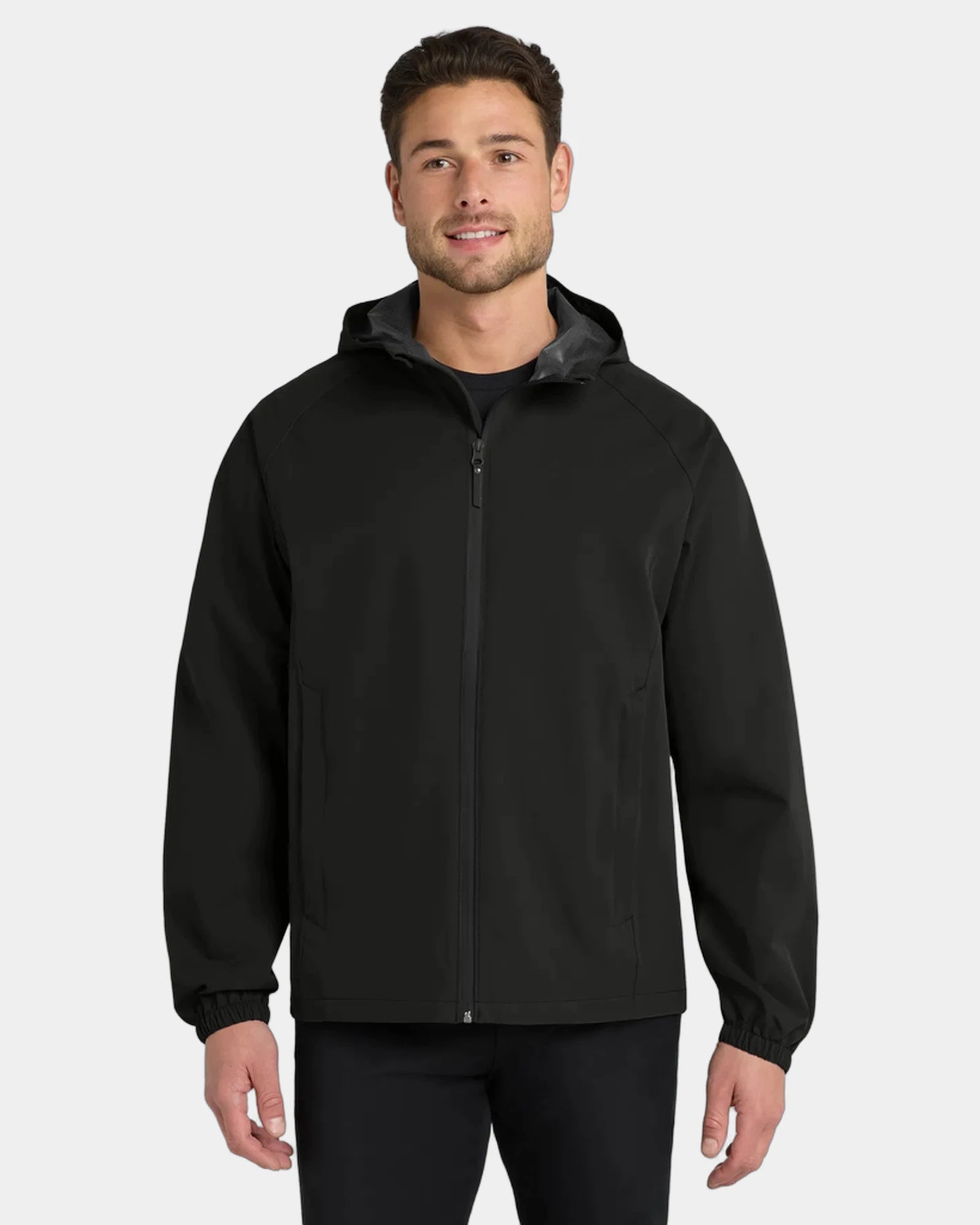 Custom waterproof Port Authority Essential Rain Jacket - Deep Black