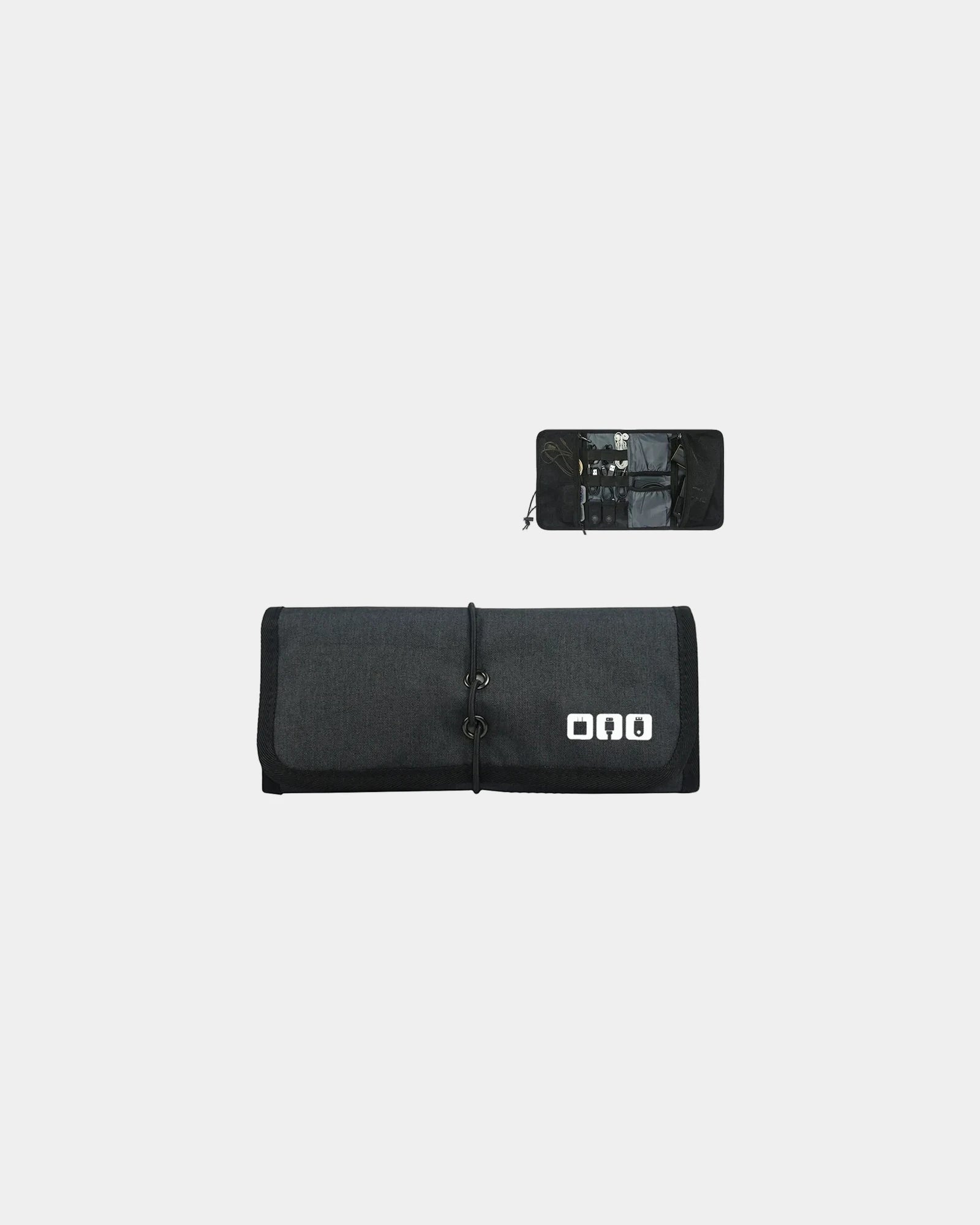 Custom nylon tech roll-up organizer for cables, gear - 4