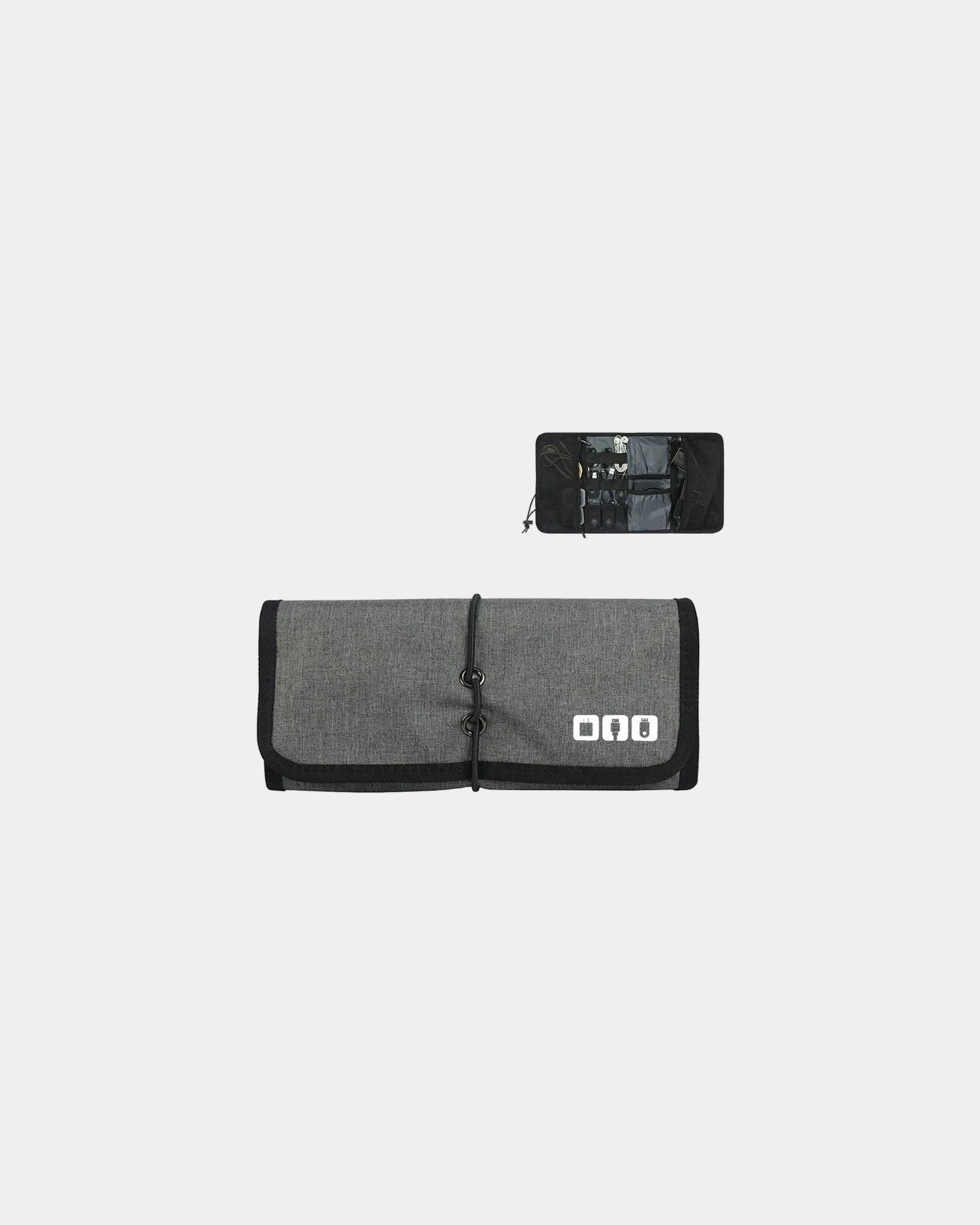 Custom nylon tech roll-up organizer for cables, gear - 5