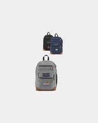 Custom 34L polyester laptop backpack with organizer - Gray