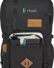 Custom 28L laptop backpack with bonded leather trim - 16