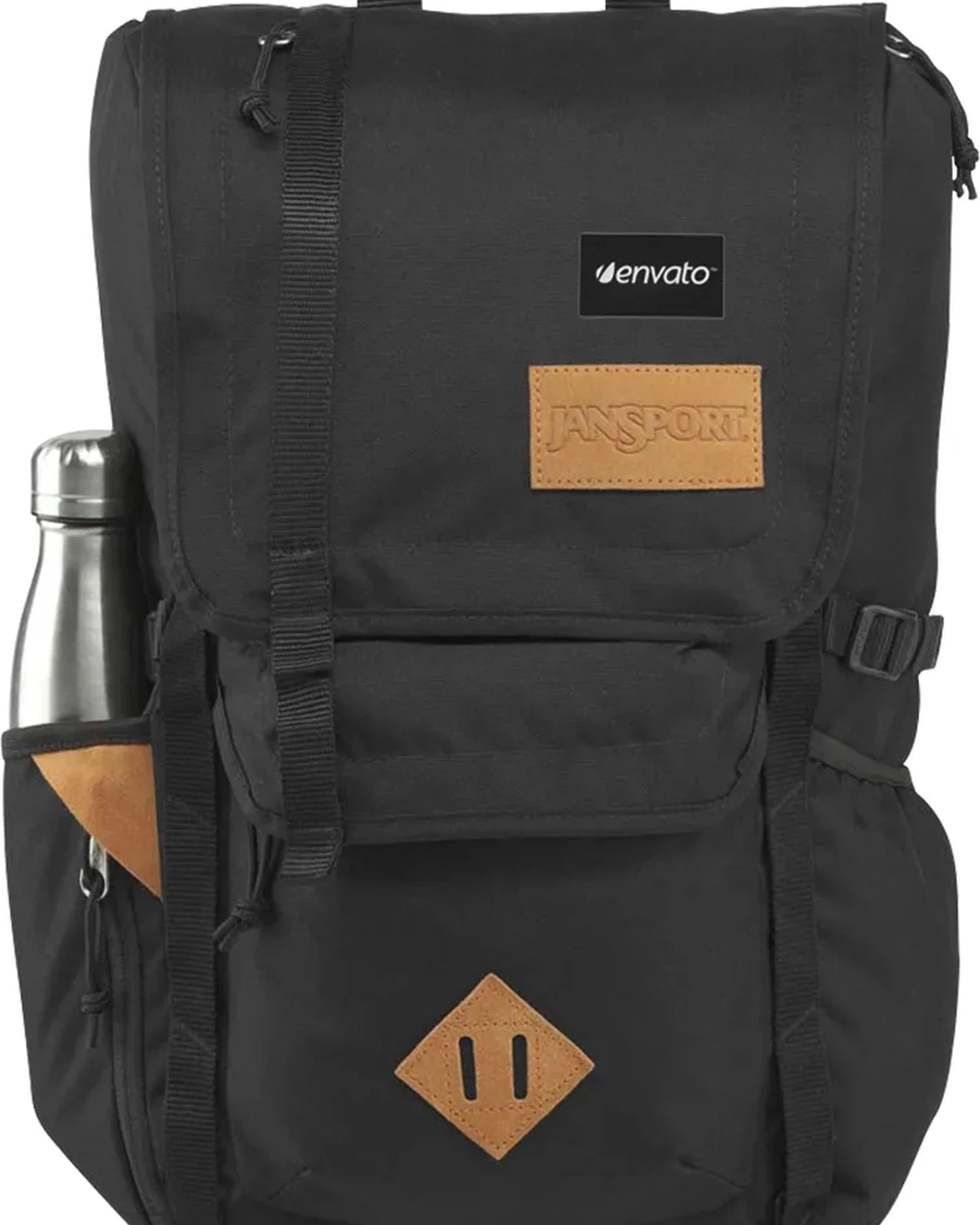 Custom 28L laptop backpack with bonded leather trim - 17