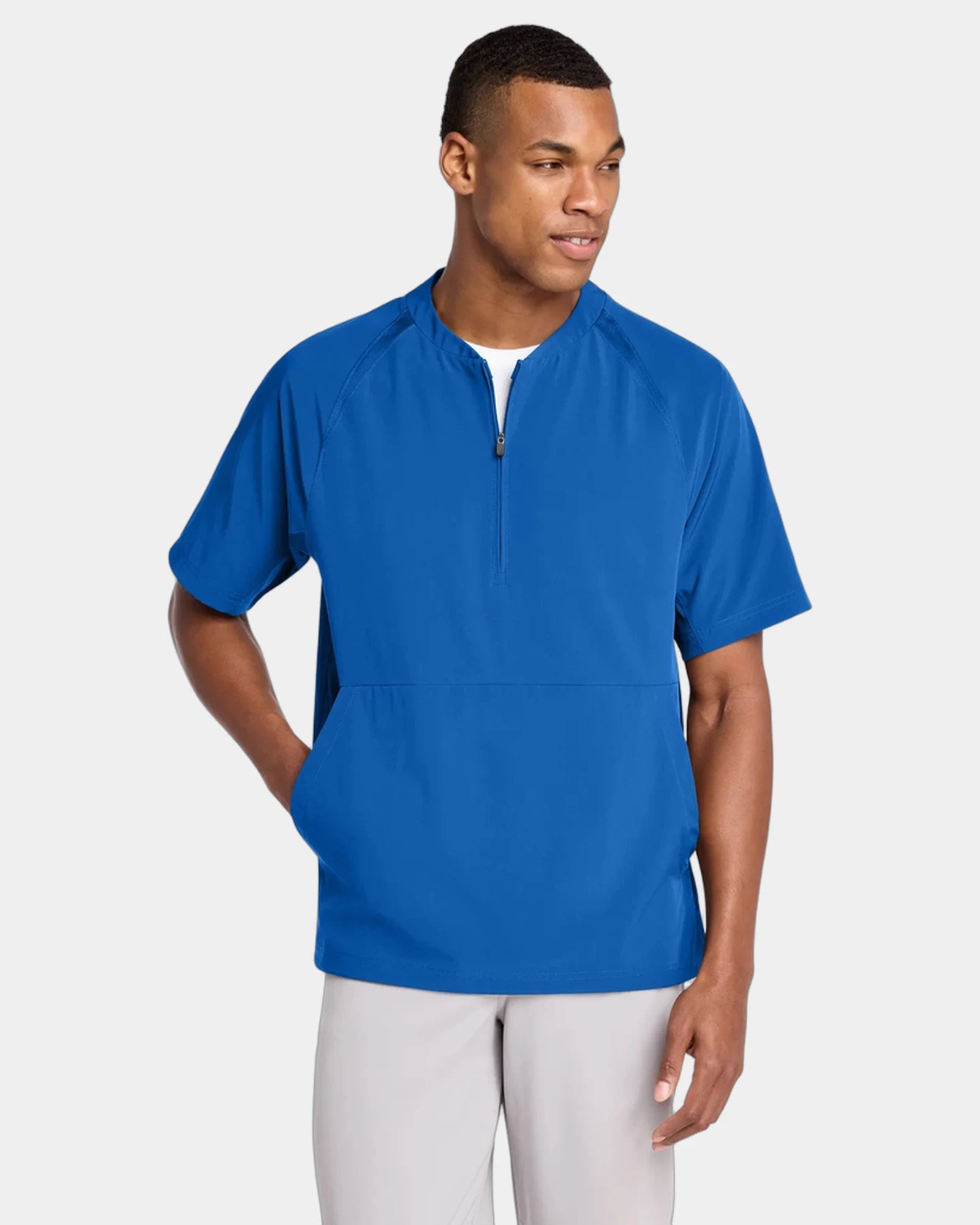 Custom moisture-wicking Sport-Tek Repeat 1/2-Zip jacket - True Royal