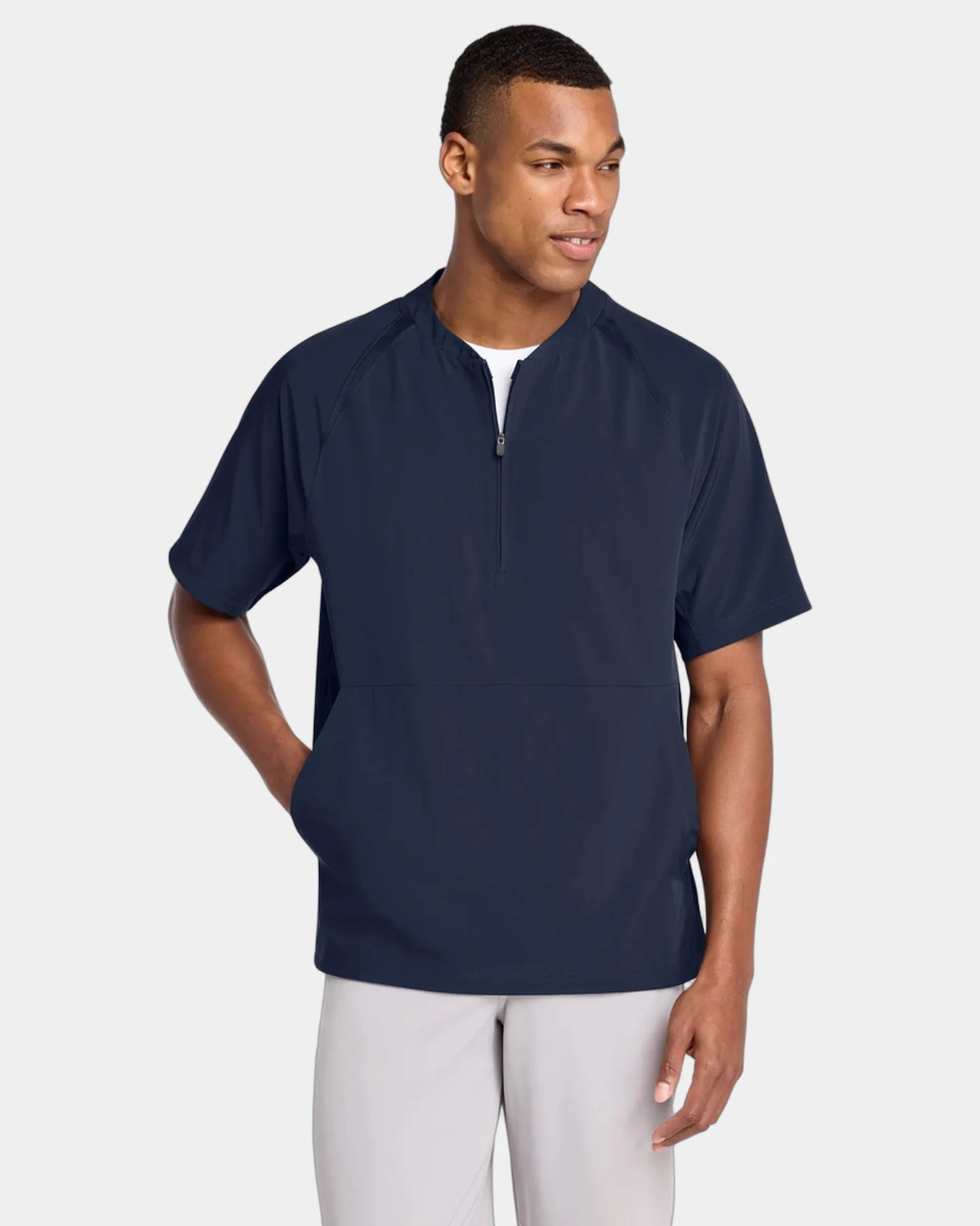 Custom moisture-wicking Sport-Tek Repeat 1/2-Zip jacket - True Navy