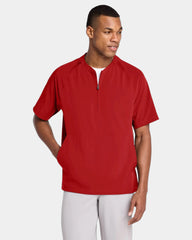 Custom moisture-wicking Sport-Tek Repeat 1/2-Zip jacket - Deep Red