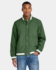 Custom insulated varsity jacket Sport-Tek letterman - Forest Green