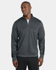Custom polyester tricot Sport-Tek track jacket - Graphite/ Black