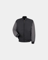 Custom polyester-cotton Red Kap Duo-Tone Team Jacket - Black/ Charcoal