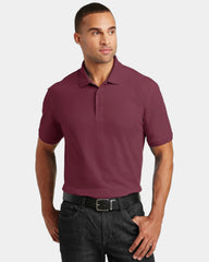 Custom pique polo Port Authority Core Classic - Burgundy