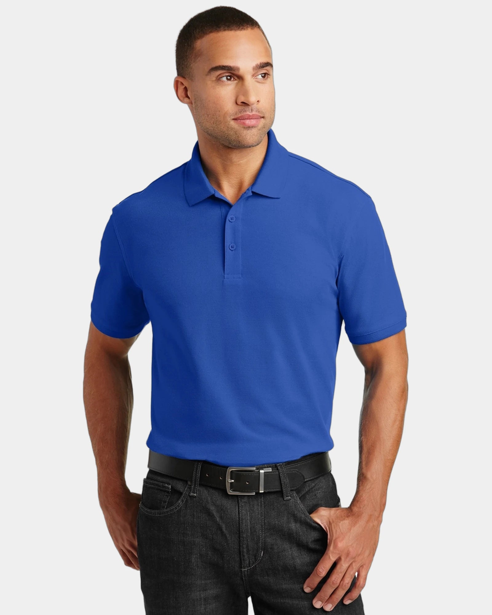 Custom pique polo Port Authority Core Classic - True Royal