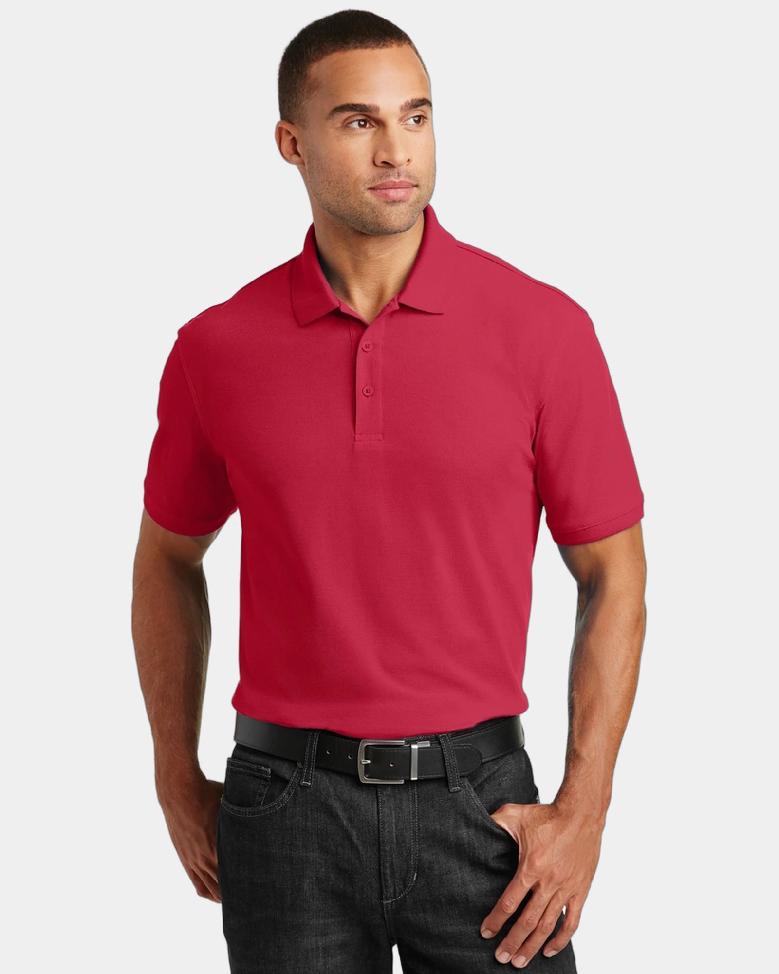 Custom pique polo Port Authority Core Classic - Rich Red