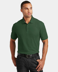 Custom pique polo Port Authority Core Classic - Deep Forest Green
