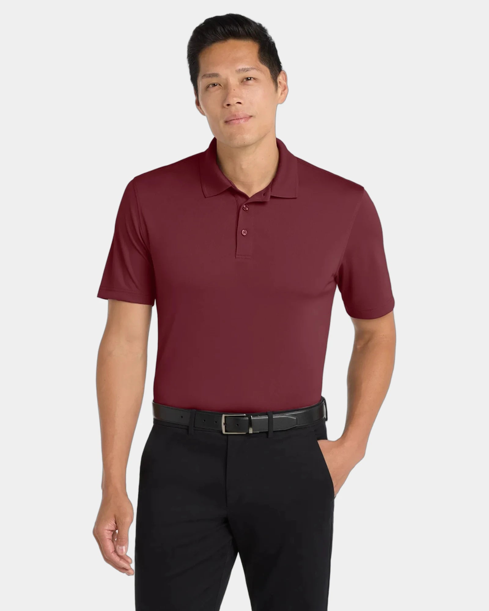 Custom UPF 30 Port Authority Dry Zone UV Micro-Mesh Polo - Burgundy