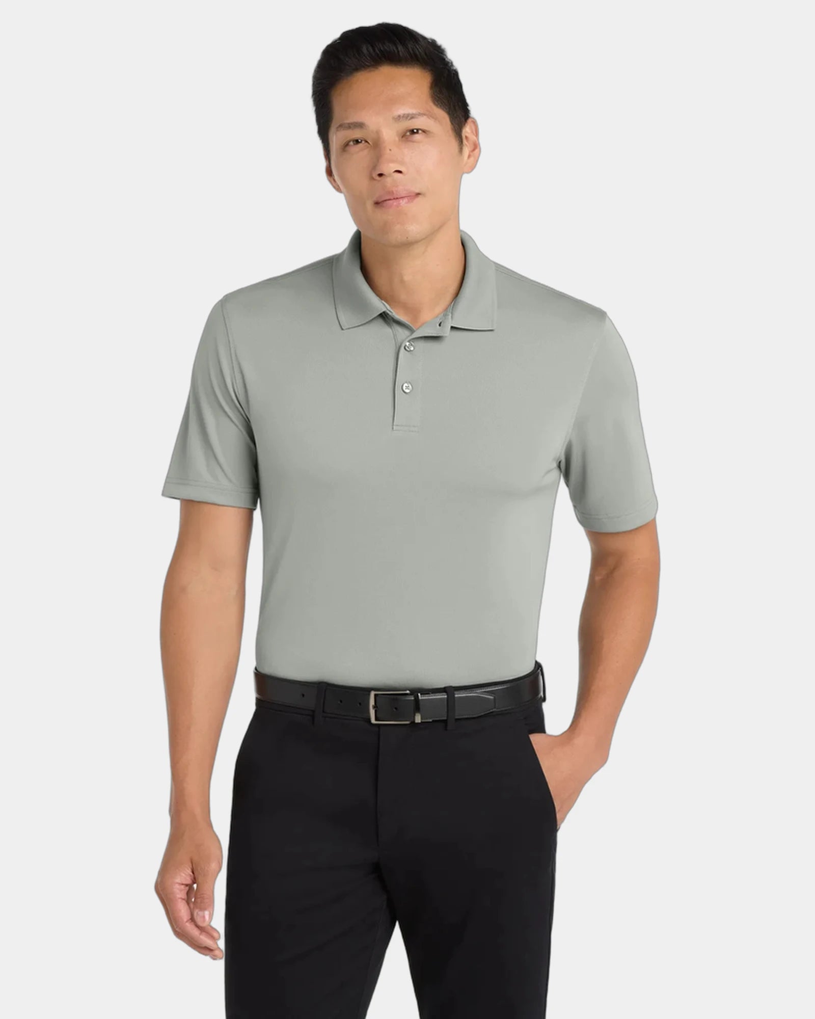 Custom UPF 30 Port Authority Dry Zone UV Micro-Mesh Polo - Gusty Grey