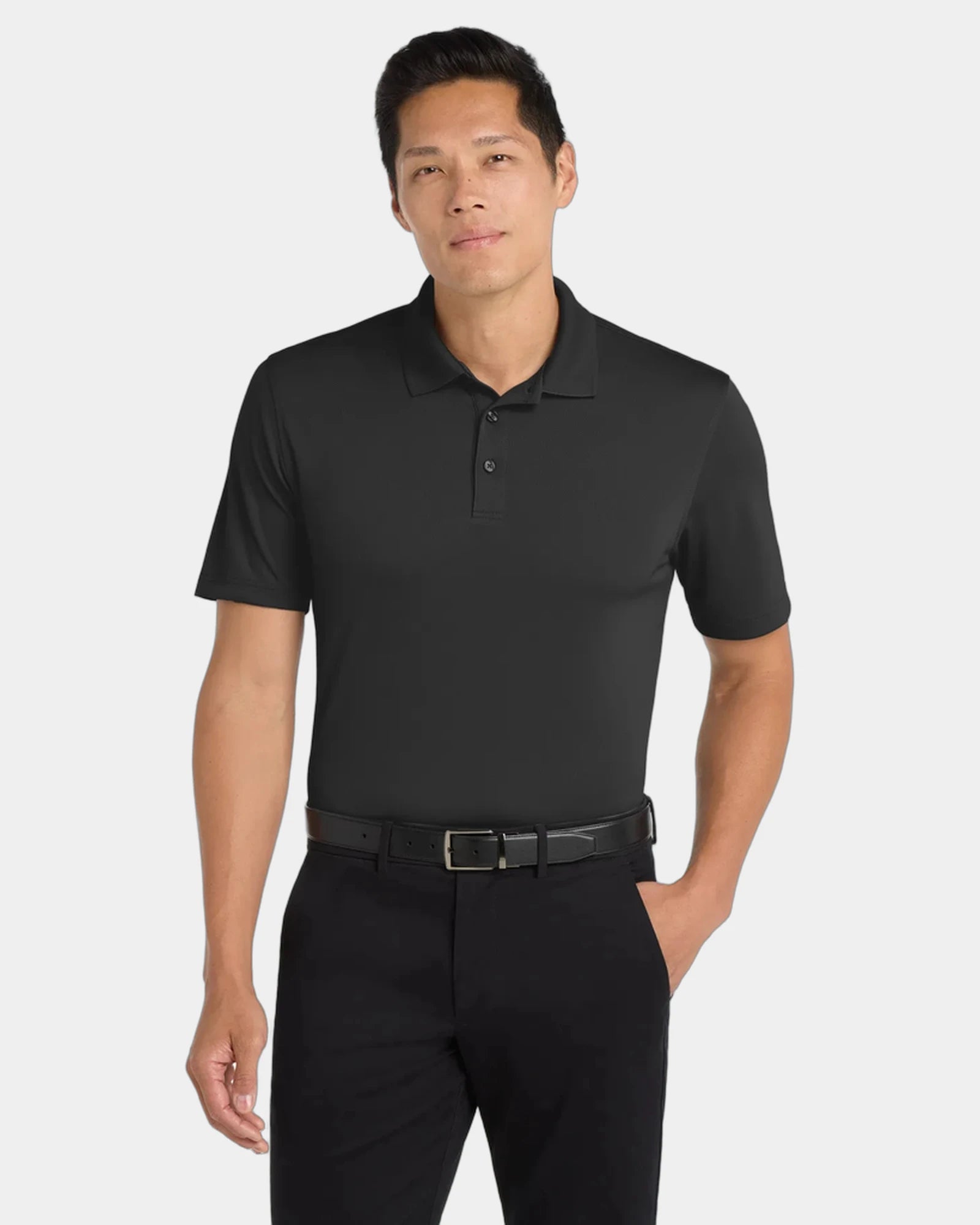 Custom UPF 30 Port Authority Dry Zone UV Micro-Mesh Polo - Deep Black