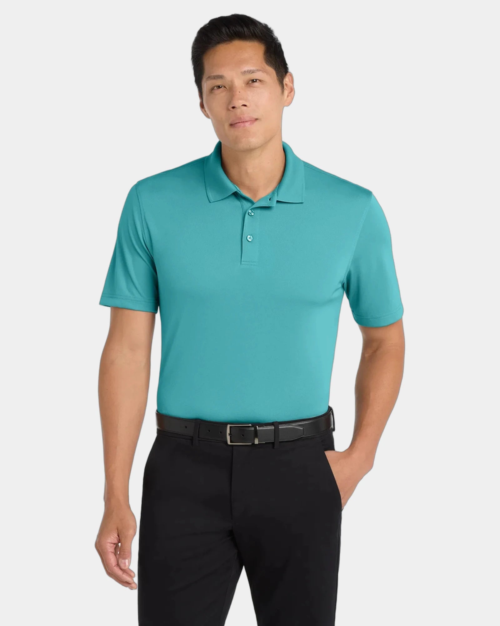 Custom UPF 30 Port Authority Dry Zone UV Micro-Mesh Polo - Aquamarine