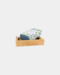 Custom bamboo soap dish gift set with 4 oz bar - 1