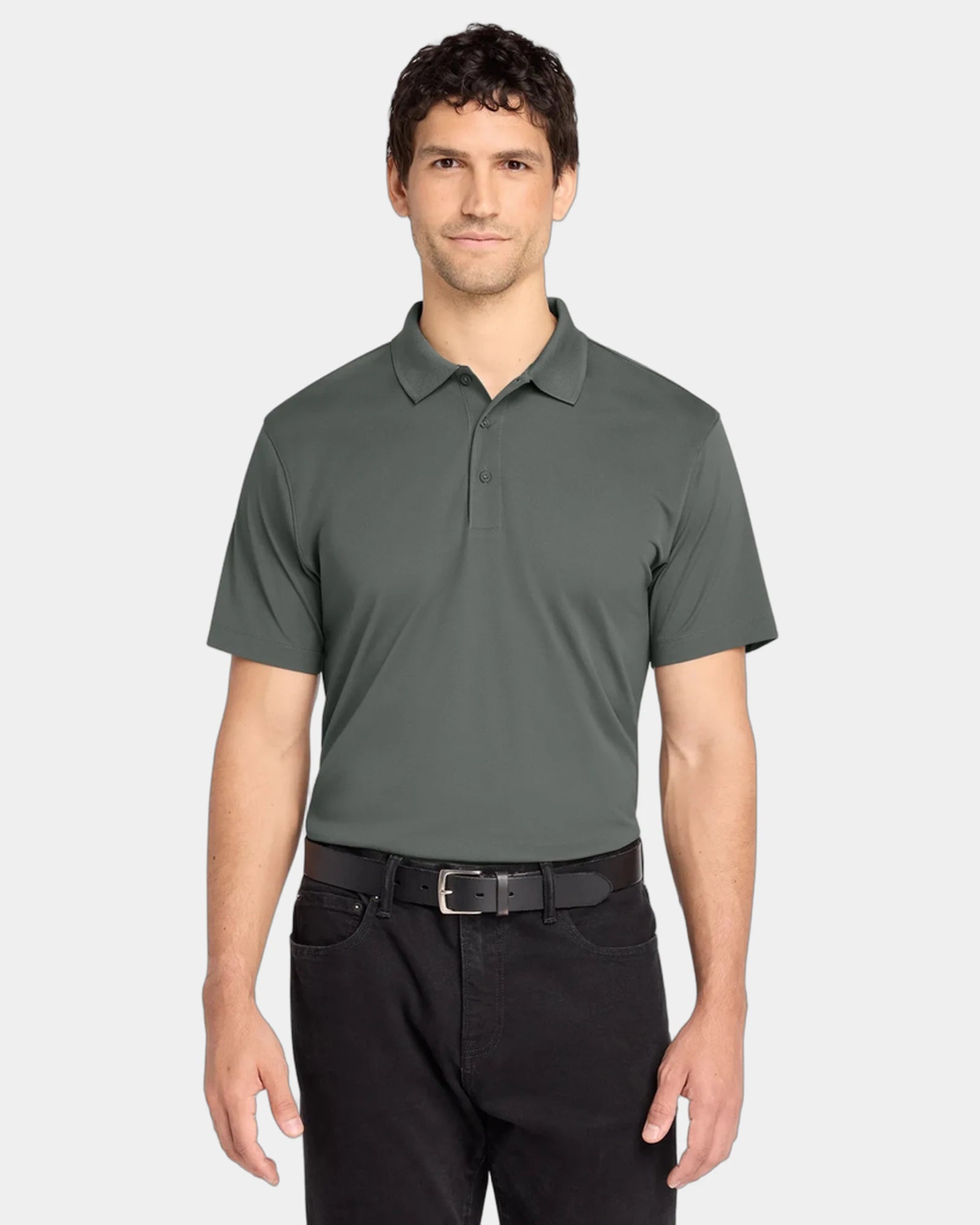 Custom recycled polyester polo Port Authority C-FREE - Smoke Grey
