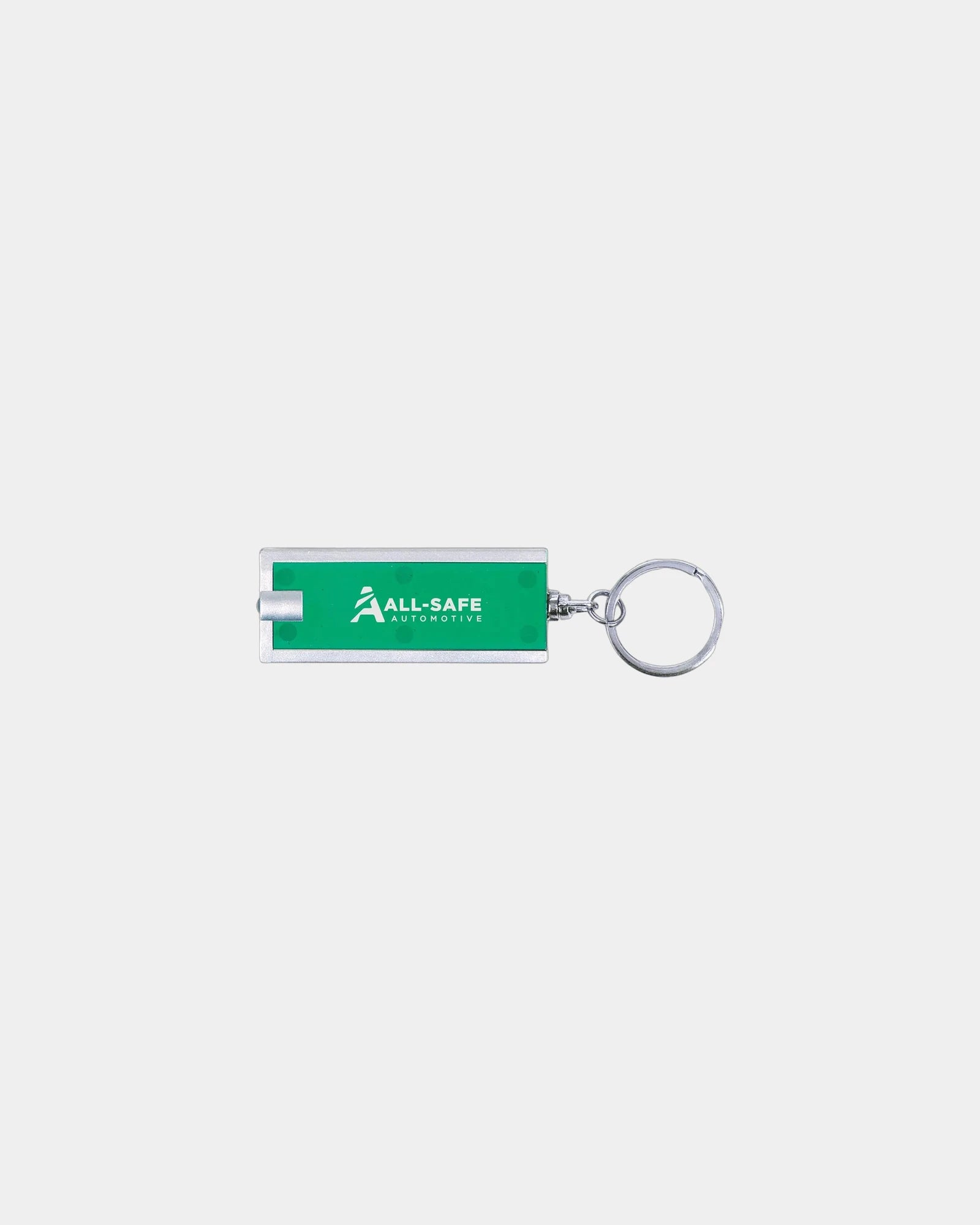 Custom ABS plastic LED flashlight keychain - Green