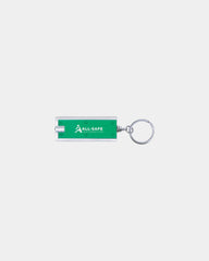 Custom ABS plastic LED flashlight keychain - Green