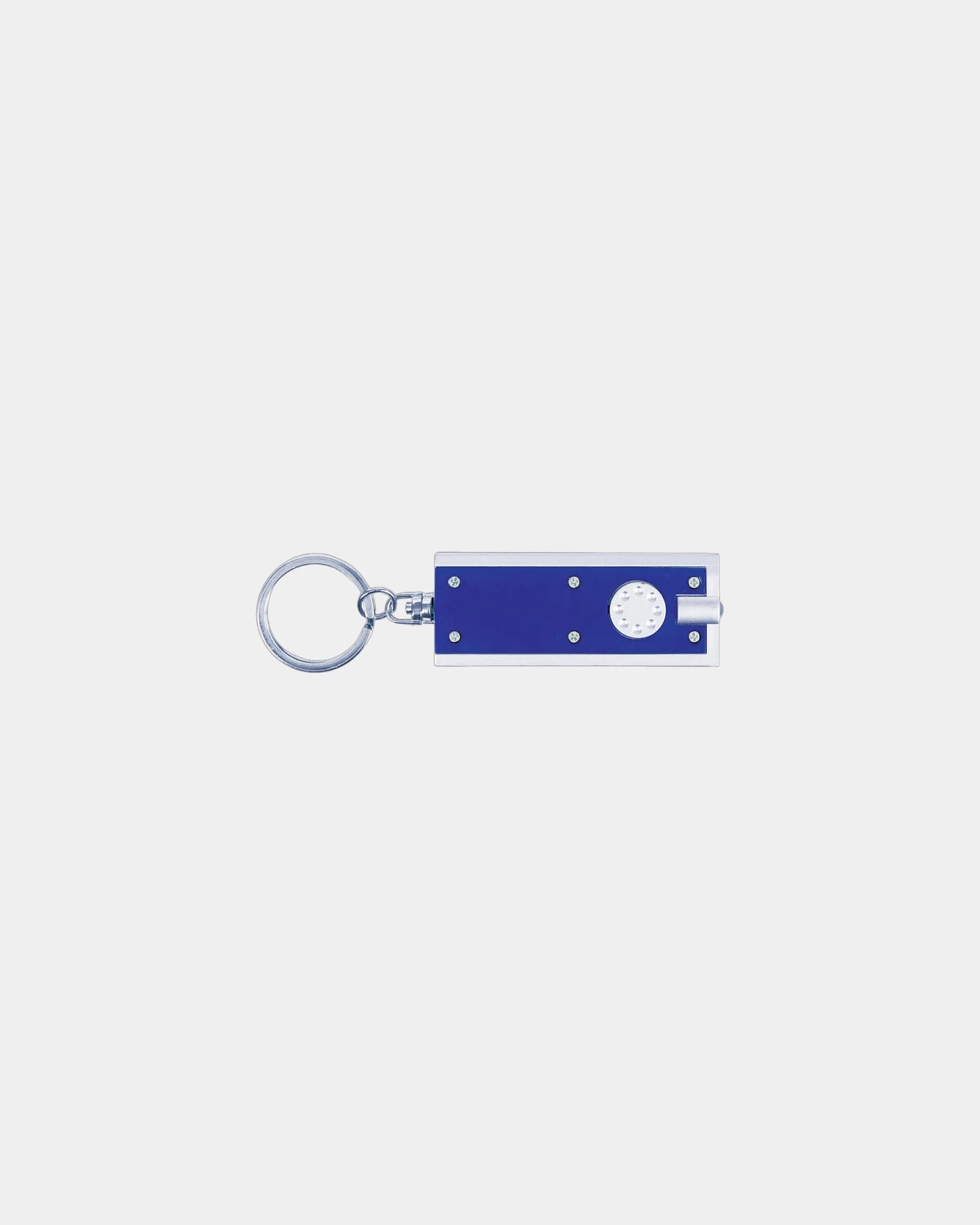 Custom ABS plastic LED flashlight keychain - Blue