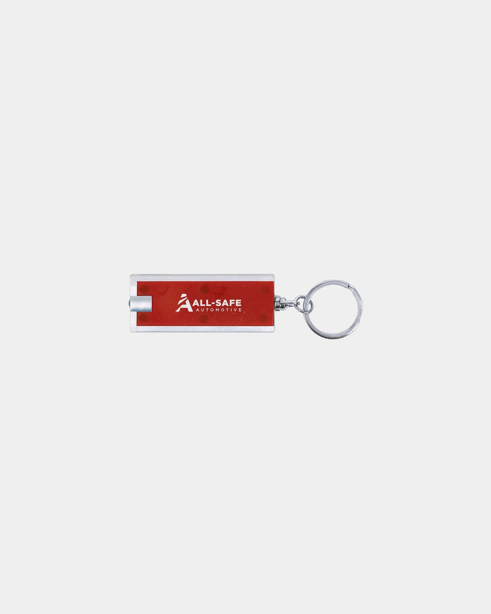 Custom ABS plastic LED flashlight keychain - Red