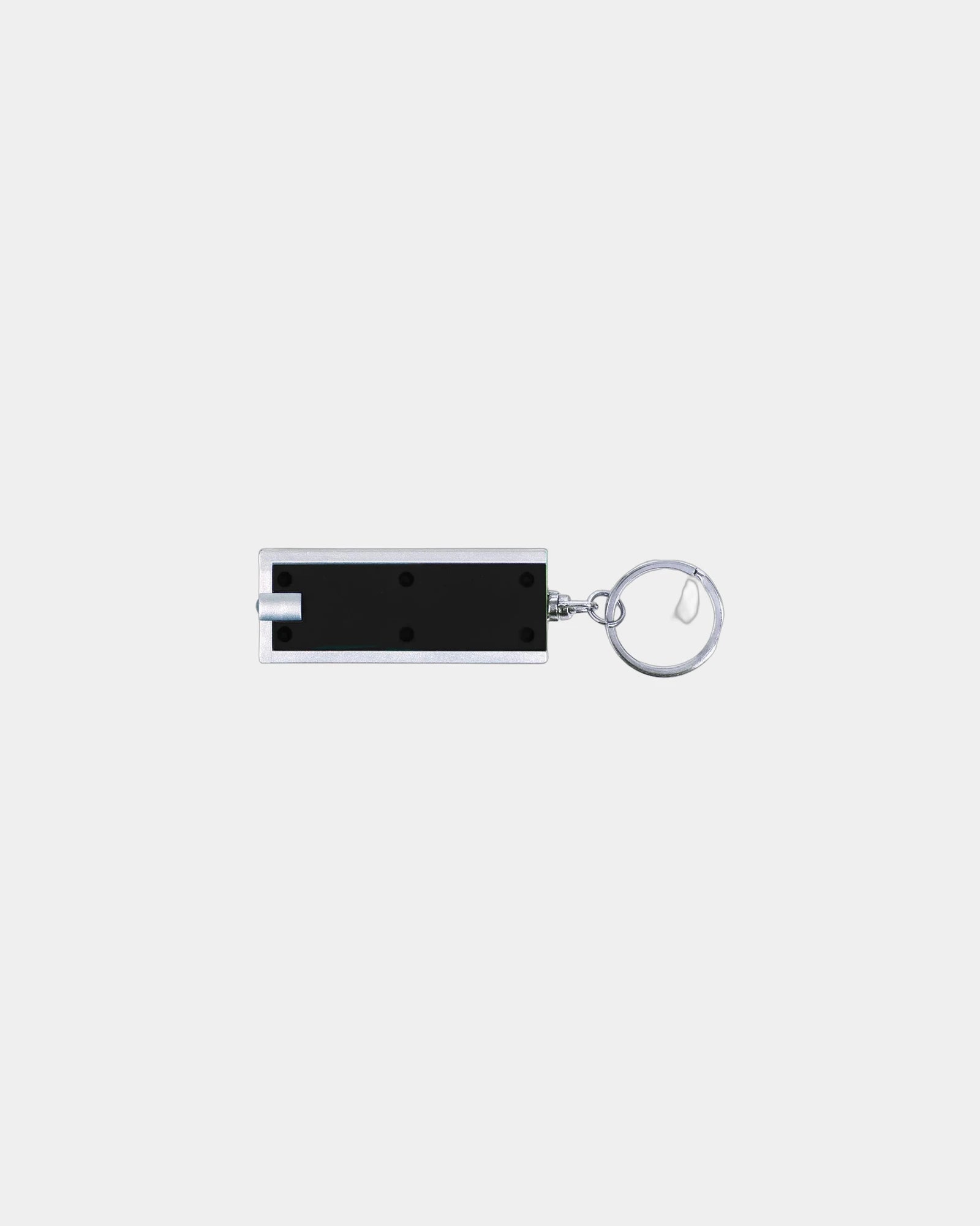 Custom ABS plastic LED flashlight keychain - Black