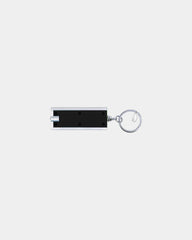 Custom ABS plastic LED flashlight keychain - Black