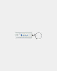 Custom ABS plastic LED flashlight keychain - Silver