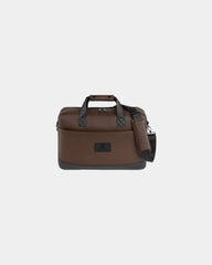 Custom vegan leather briefcase with 15.6" laptop pocket - Brown