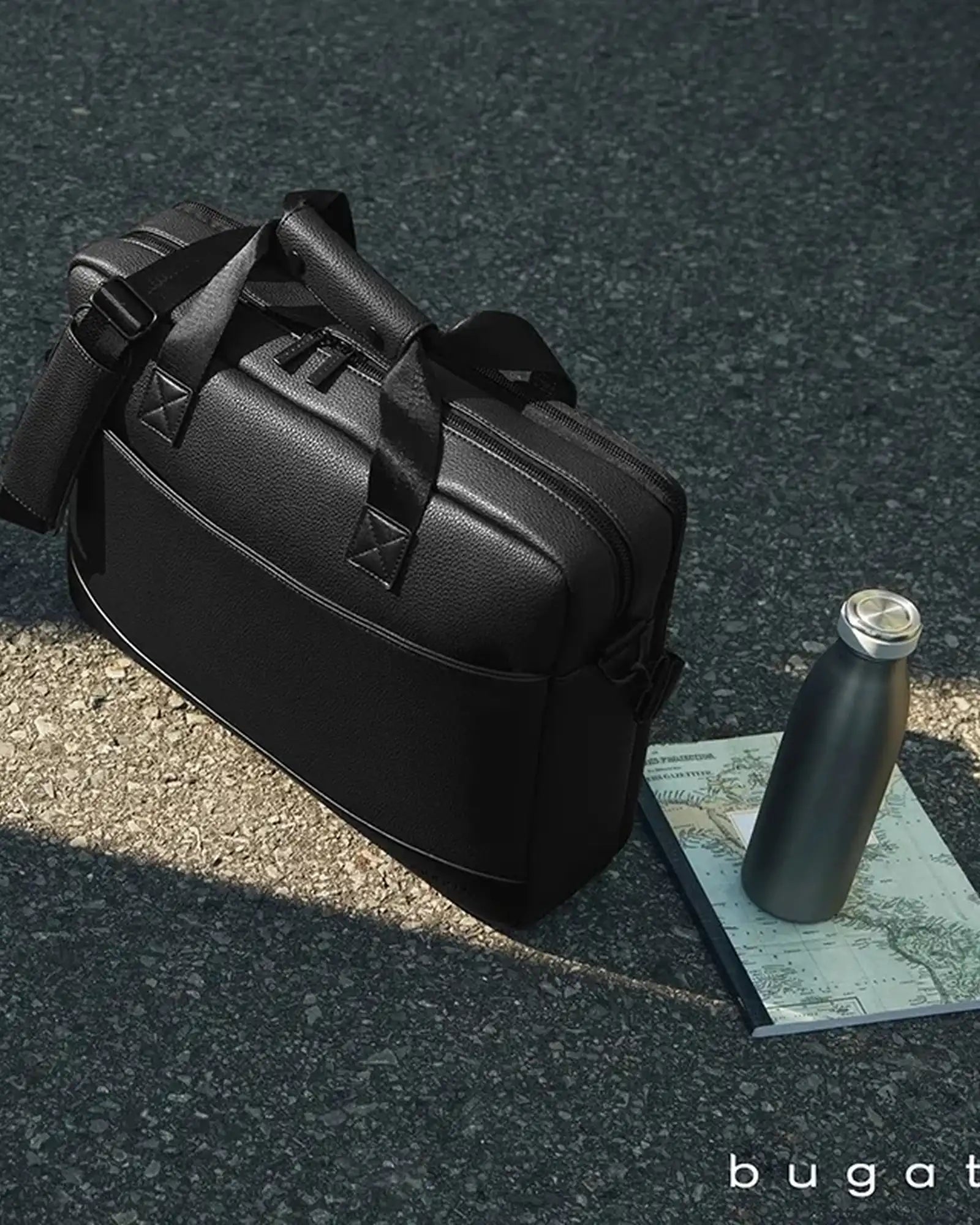 Custom vegan leather briefcase with 15.6" laptop pocket - 2