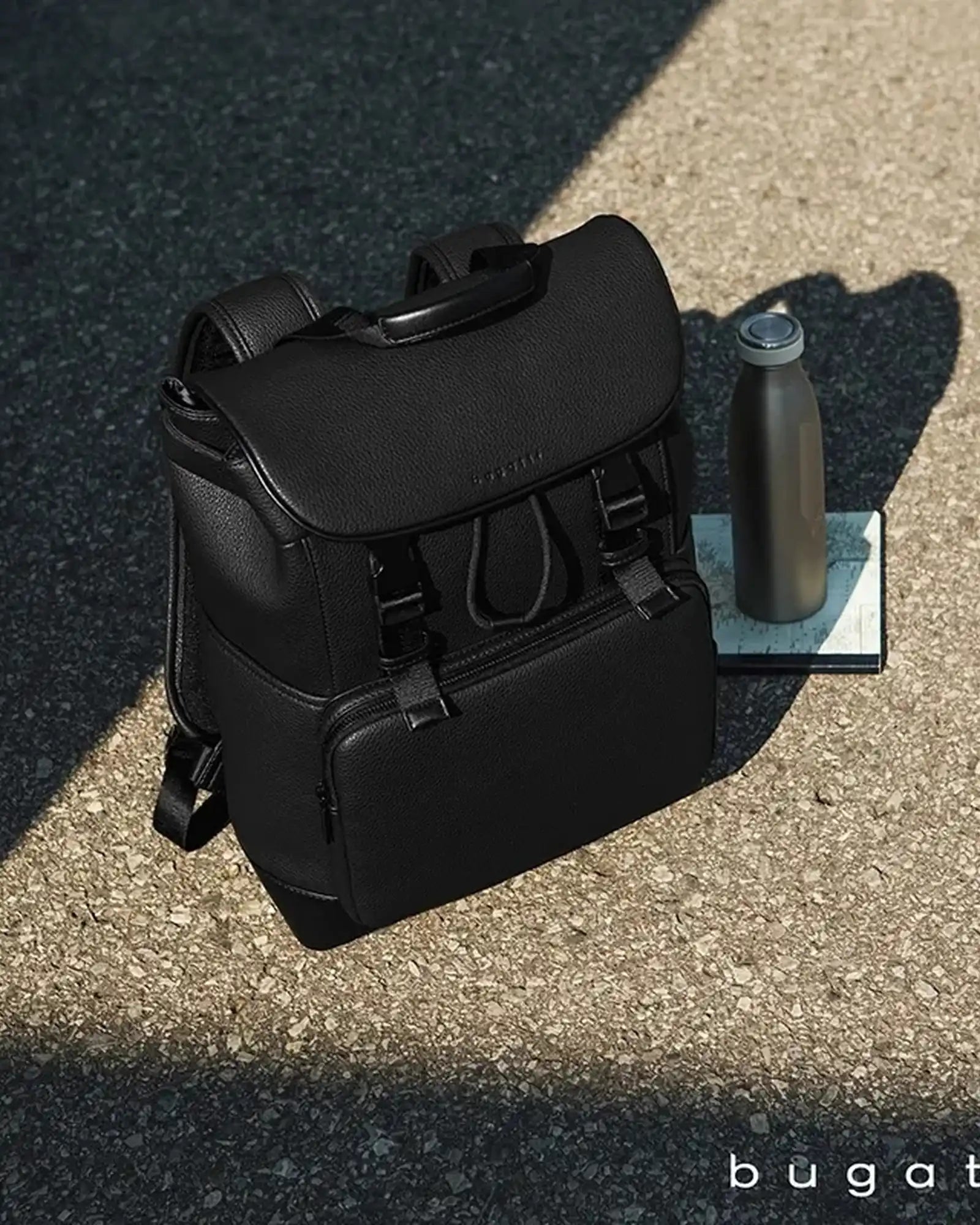 Custom vegan leather 15.6" laptop backpack bag - 1