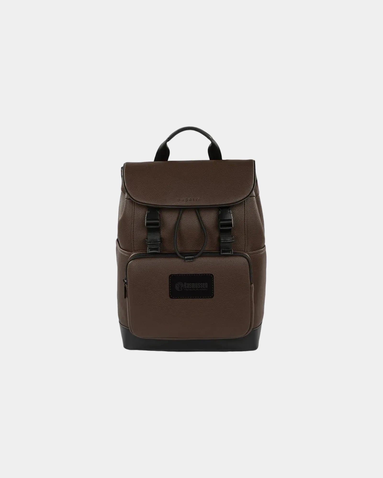 Custom vegan leather 15.6" laptop backpack bag - Brown