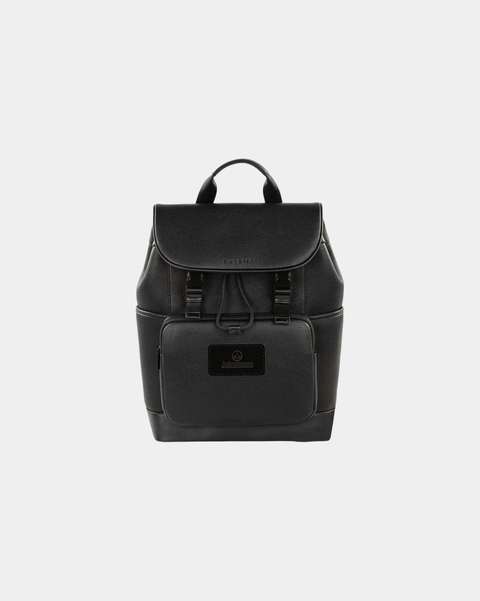 Custom vegan leather 15.6" laptop backpack bag - Black