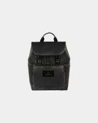 Custom vegan leather 15.6" laptop backpack bag - Black