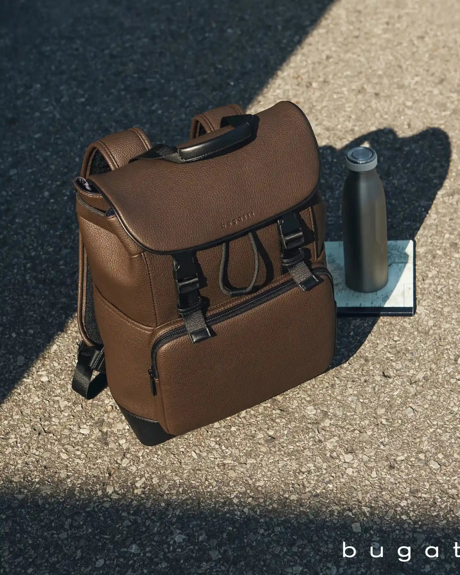 Custom vegan leather 15.6" laptop backpack bag - 4