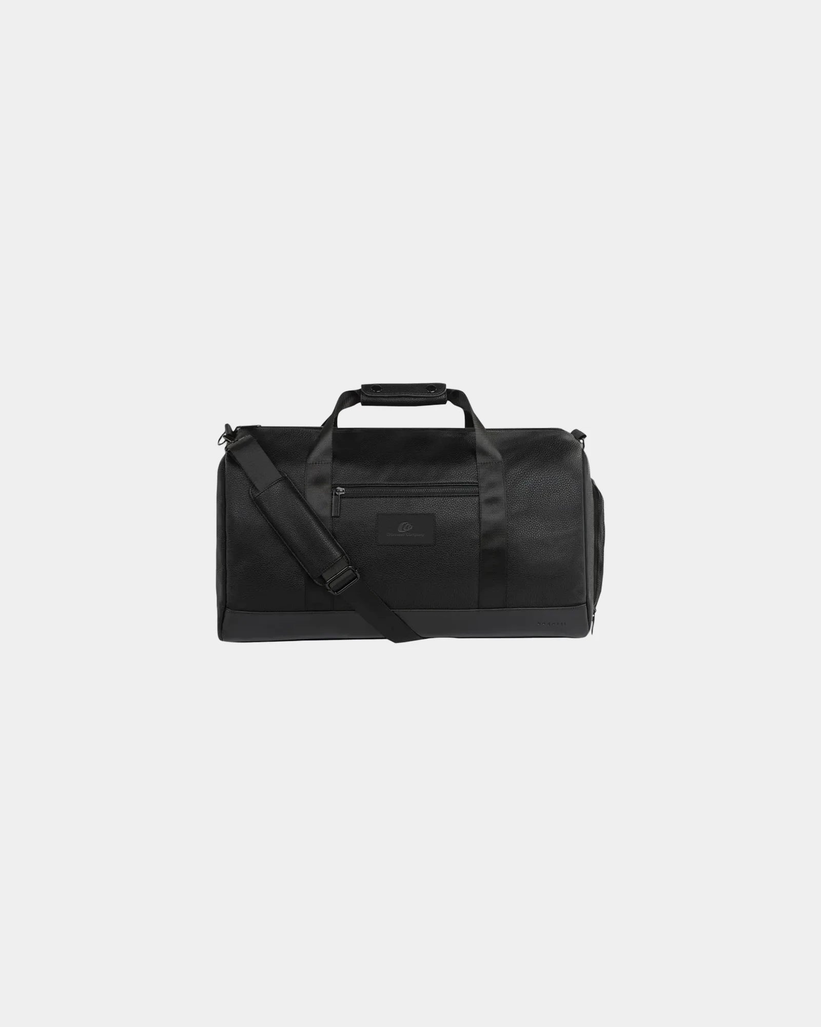 Custom vegan leather travel duffel bag - Black